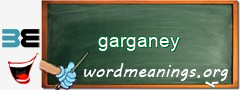 WordMeaning blackboard for garganey